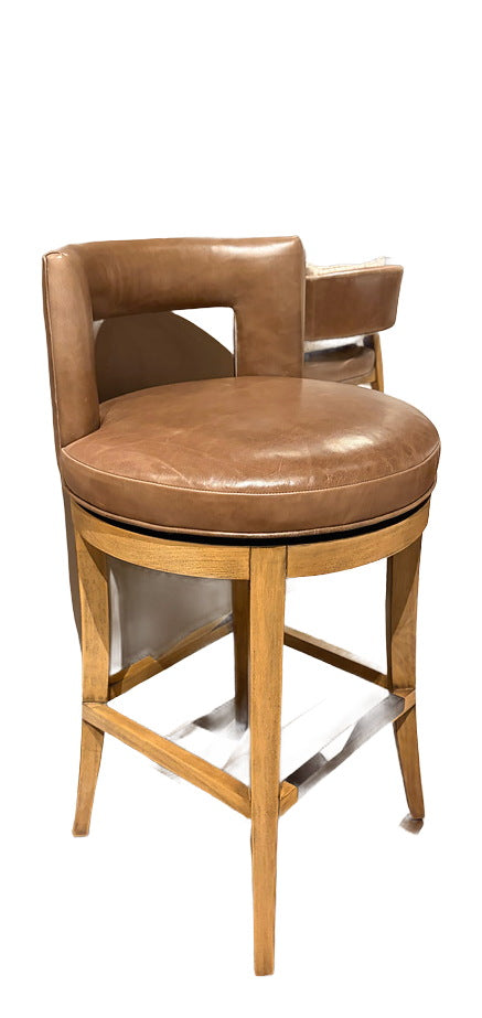 Remy Swivel Bar Stool in H&M Tiburon Toffee