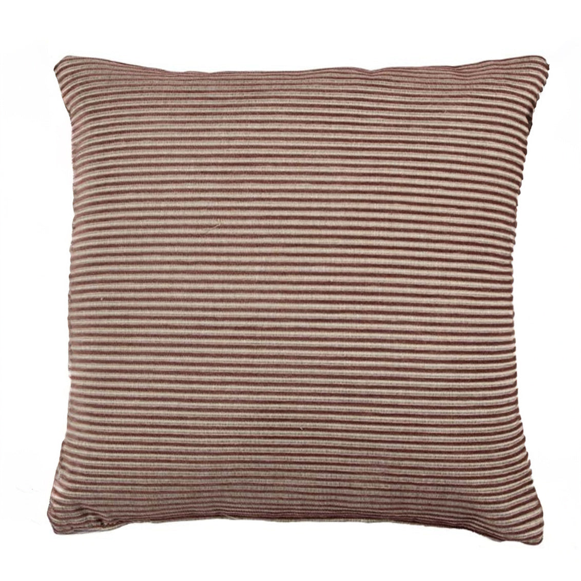 Textured Stripe RoseIvory Poly 22x22