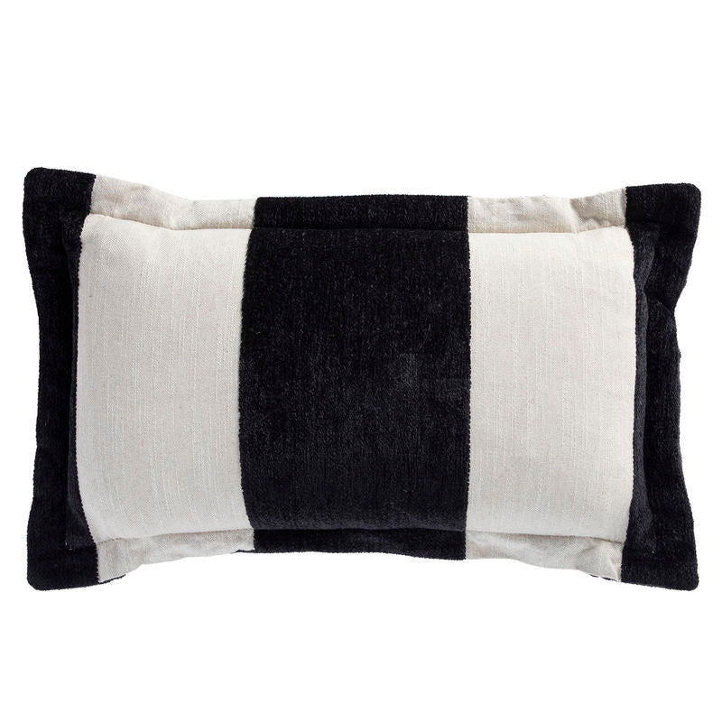 Wide Stripe Chenille Midnight Feather 14x24
