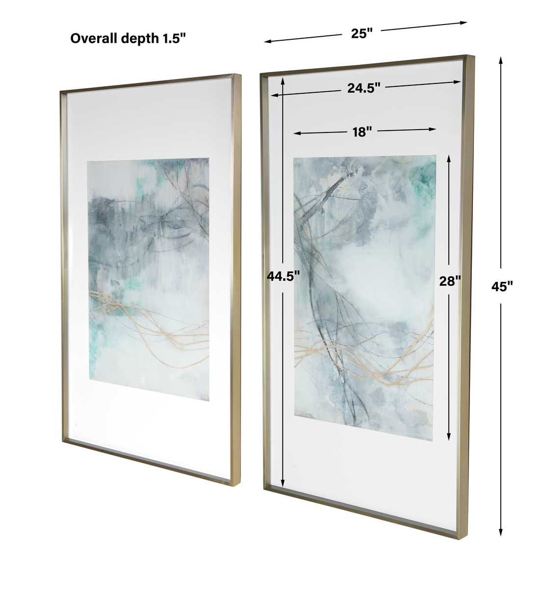 Undulating Oro Framed Prints, S/2 – Art by Uttermost | Sutter & Vale