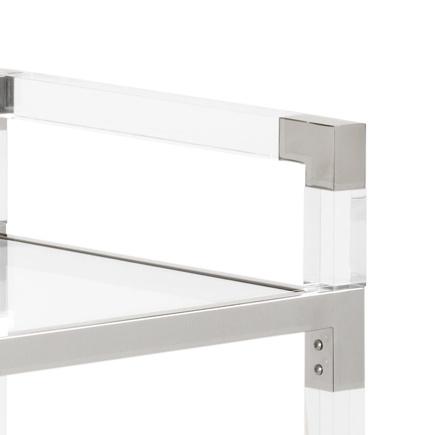 Acrylic Bar Cart - Nickel in 35 / Acrylic - Chelsea House
