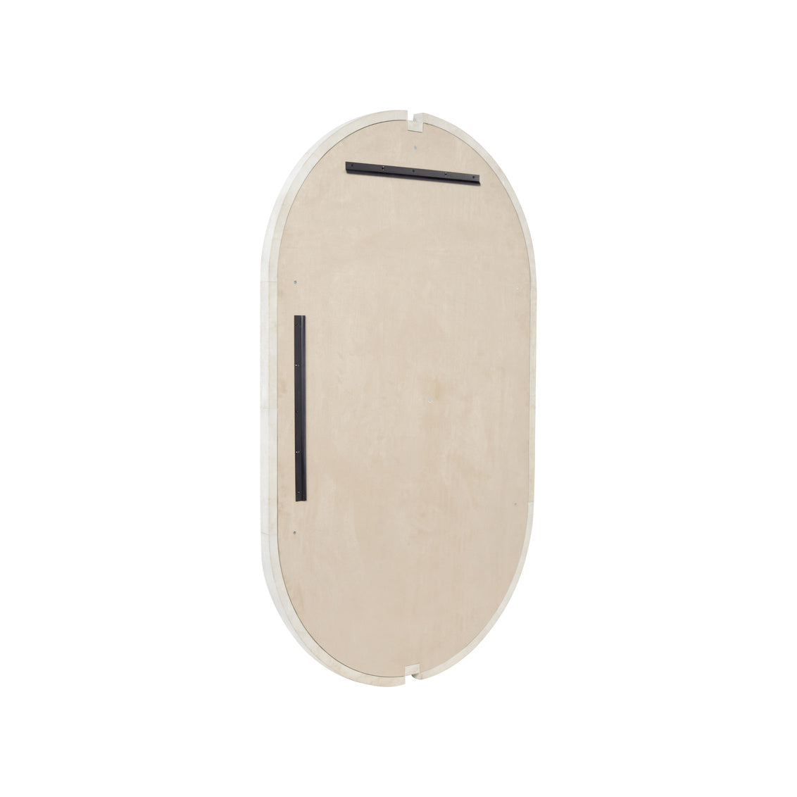 Magnus Mirror in Natural White/Antique Brass / Leather - Chelsea House