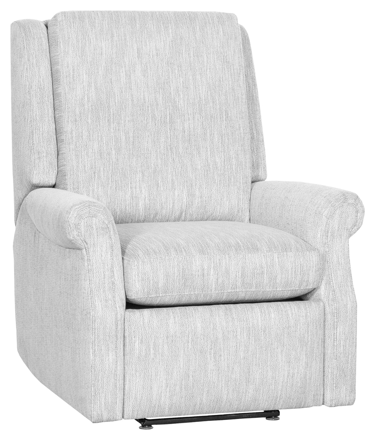 Roll Arm Leather Manual Wall Hugger Recliner (L-456Z-MR) - Fairfield Chair
