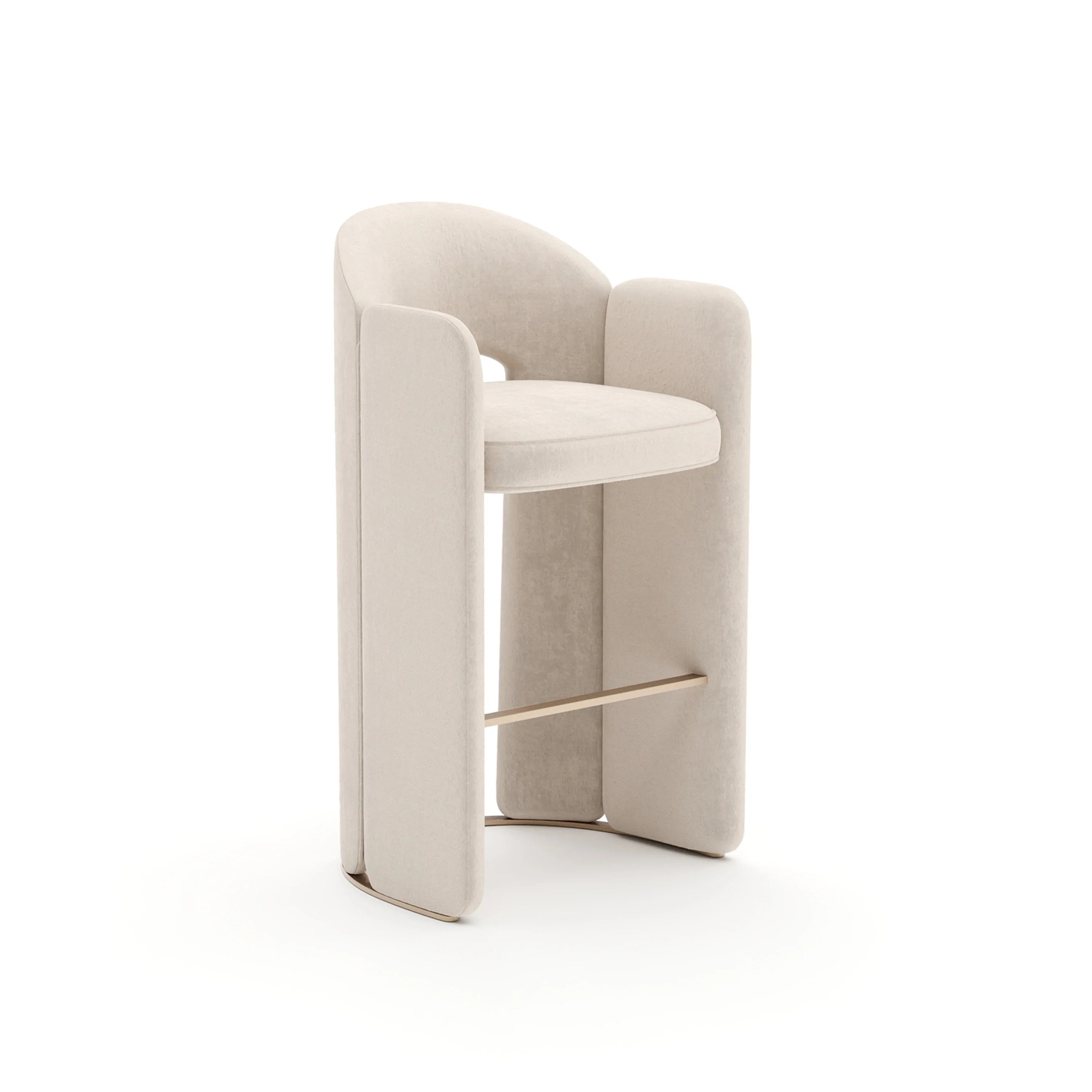 Overlap Bar Stool Ivory – Bar & Counter Stools by Caracole | Sutter & Vale