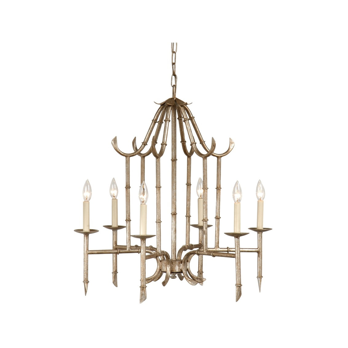 Bamboo Chandelier - Silver