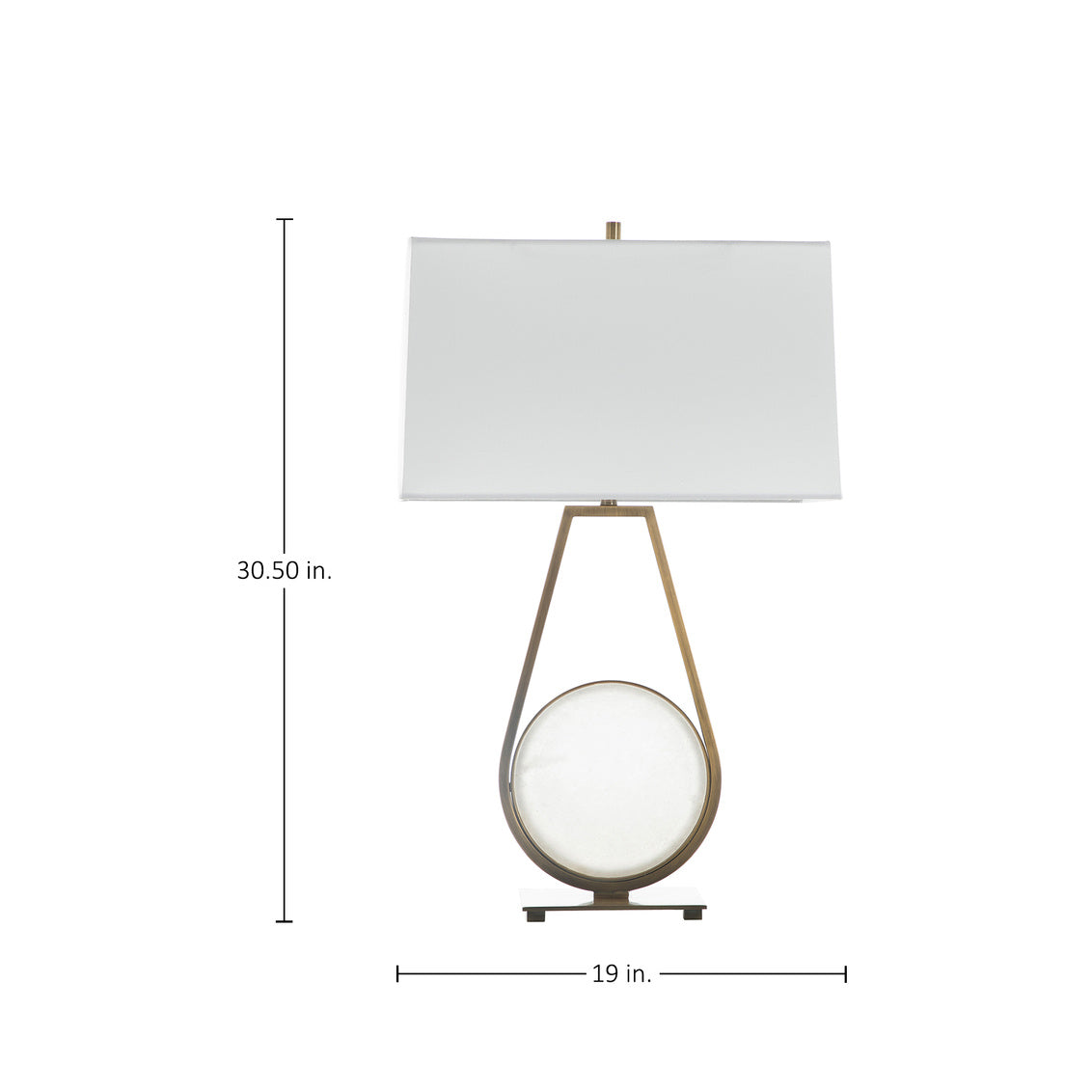Emerald Table Lamp -White
