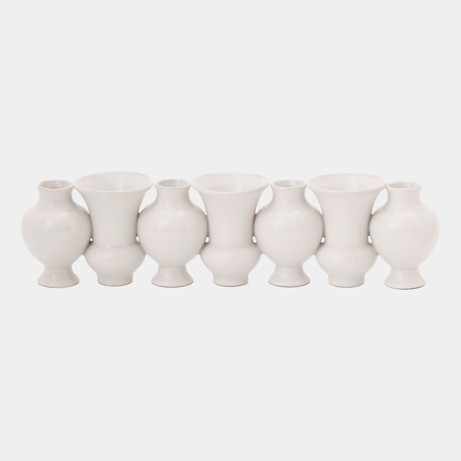 Convene Linear Bud Vase-White Crackle