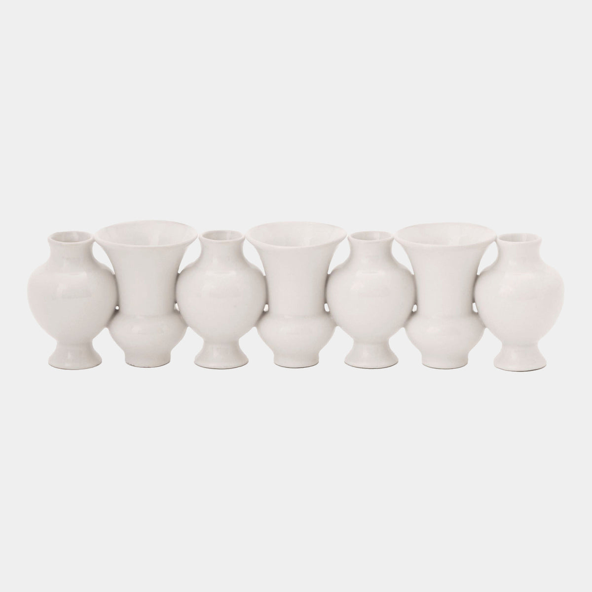 Convene Linear Bud Vase-White Crackle