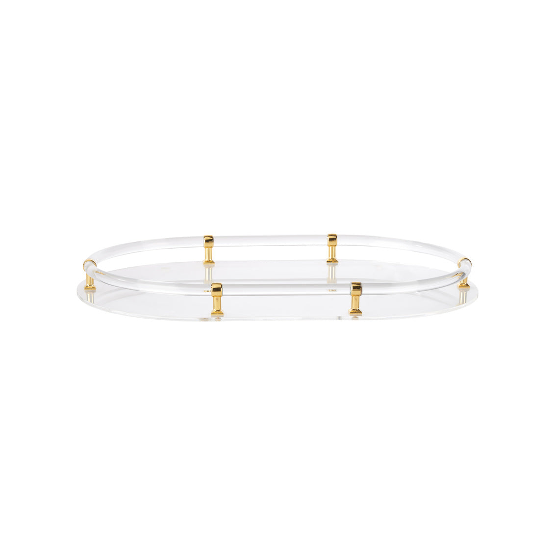 Acrylic Oval Tray - Gold in 2 / Acrylic - Chelsea House