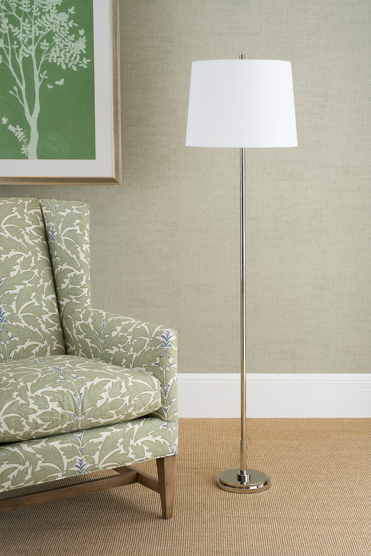 Underwood Floor Lamp - Polished Nickel in 63 / Metal - Chelsea House