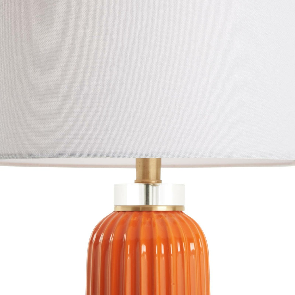 Samuel Ceramic Lamp - Orange in Orange Glaze / Ceramic/Porcelain - Chelsea House