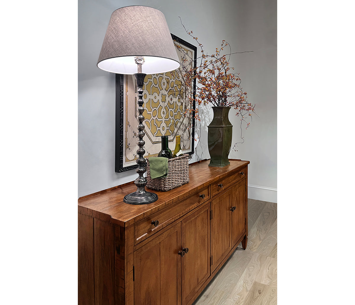 Casual Medium Driftwood Four Door Sideboard