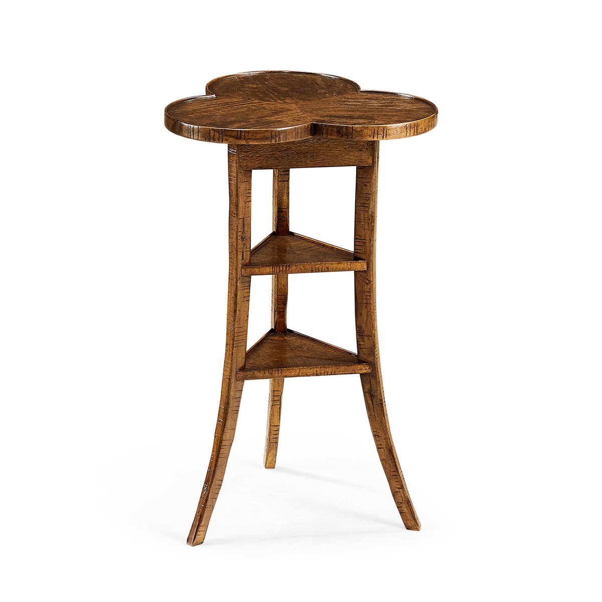 Trefoil Side Table in Country Walnut