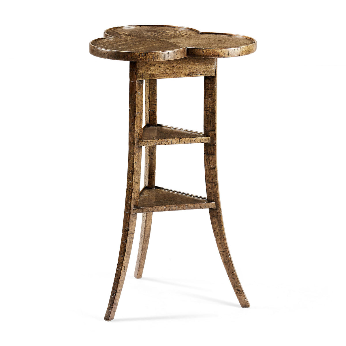 Trefoil Side Table in Medium Driftwood