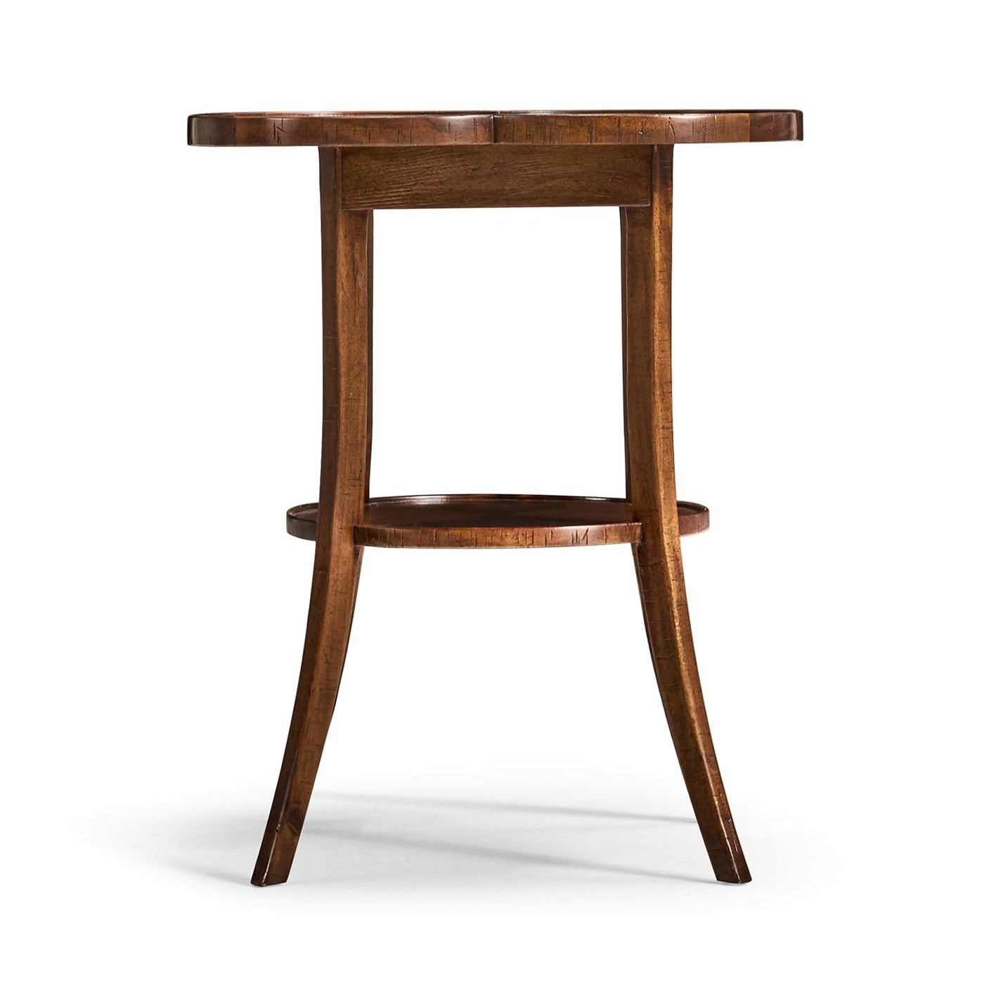 Quatrefoil Lamp Table in Country Walnut