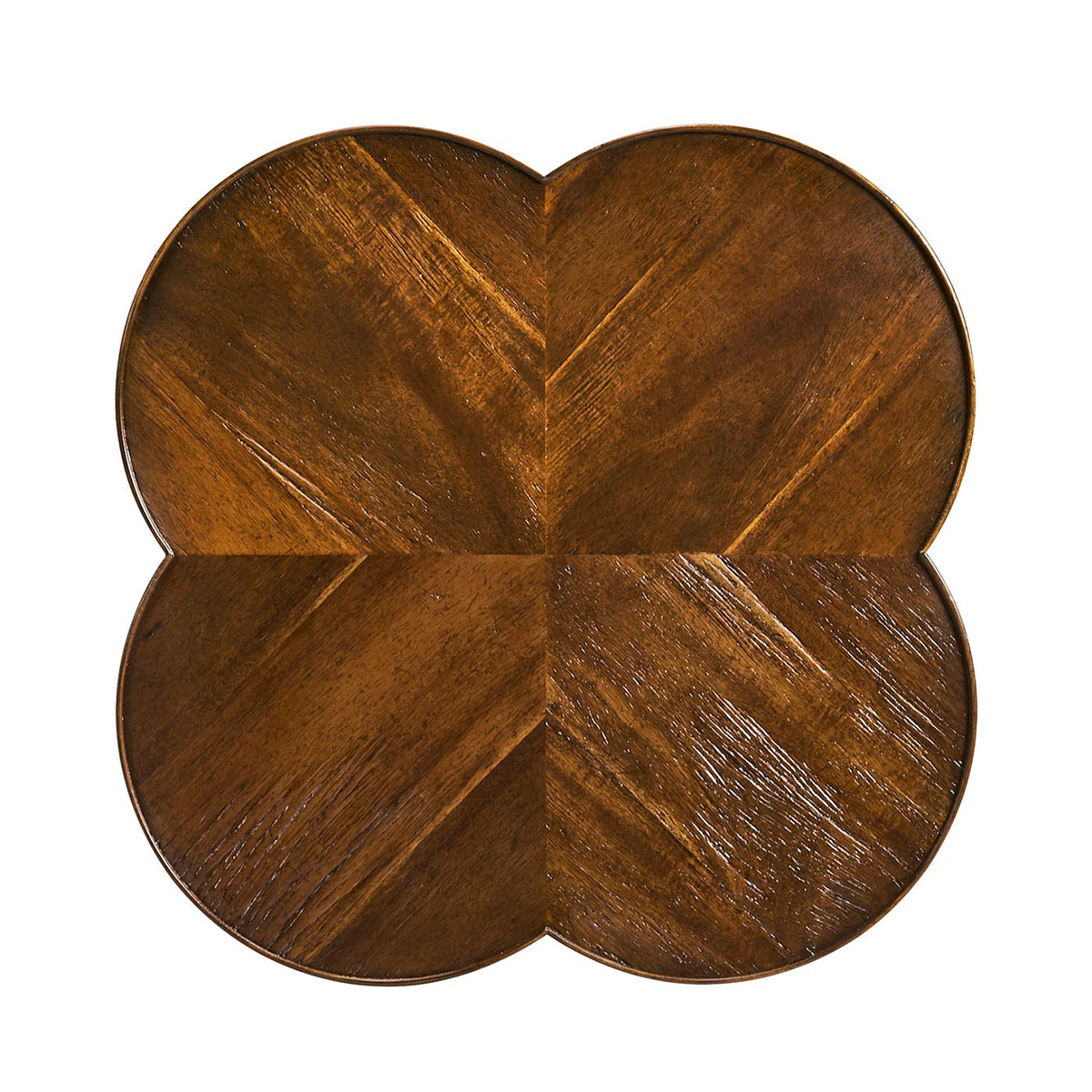 Quatrefoil Lamp Table in Country Walnut