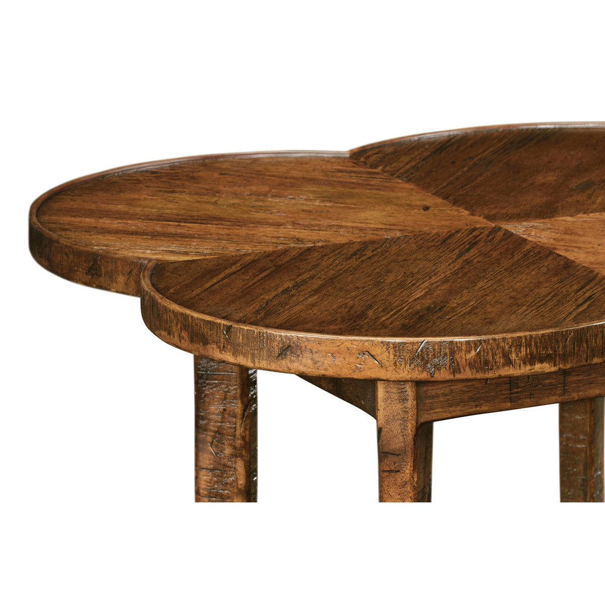 Quatrefoil Lamp Table in Country Walnut