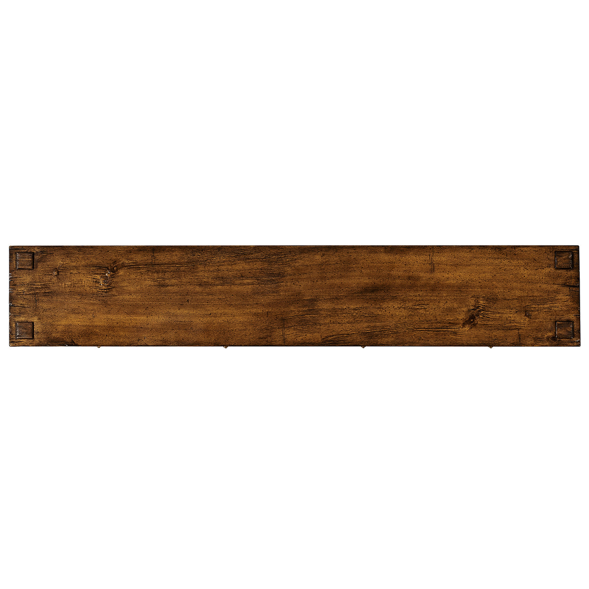 Country Walnut Four Drawer Console