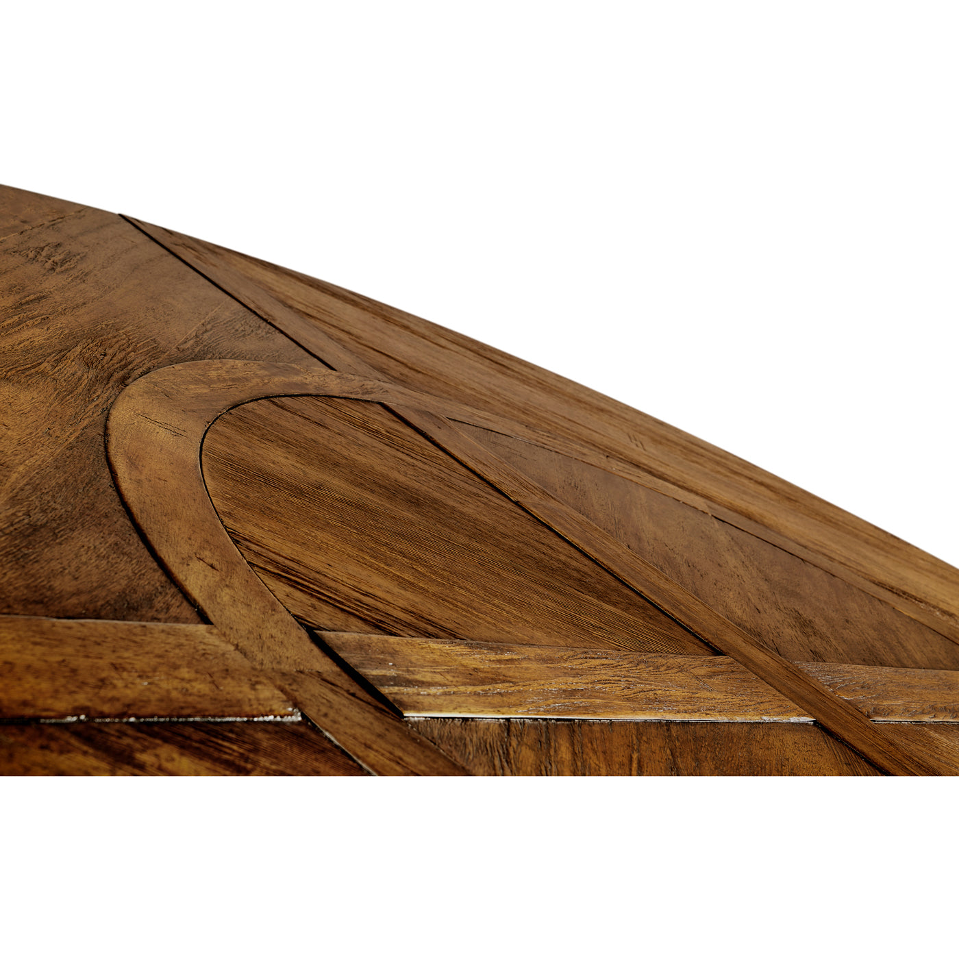 Country Walnut Round Dining Table with Inbuilt Lazy Susan 72"