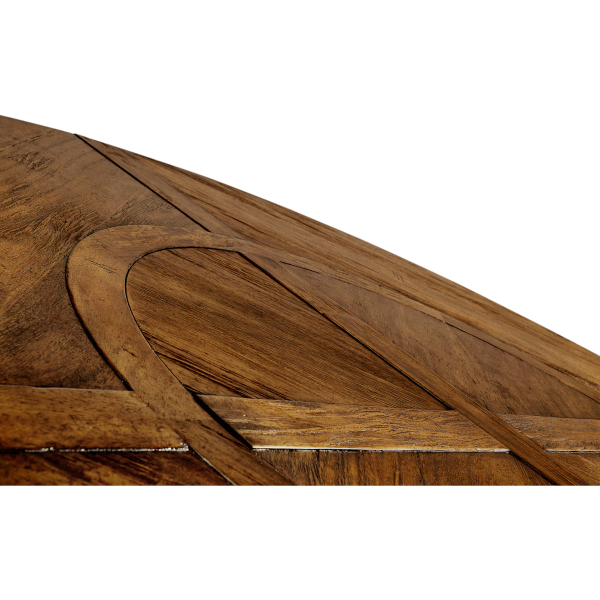 Country Walnut Round Dining Table with Inbuilt Lazy Susan 72"