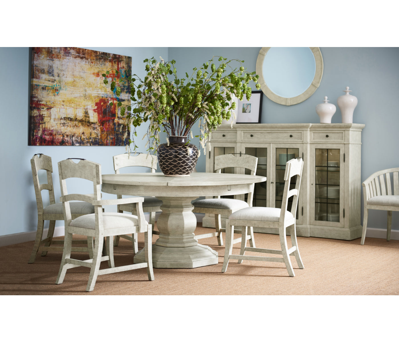 Casual Extendable Dining Table 59"