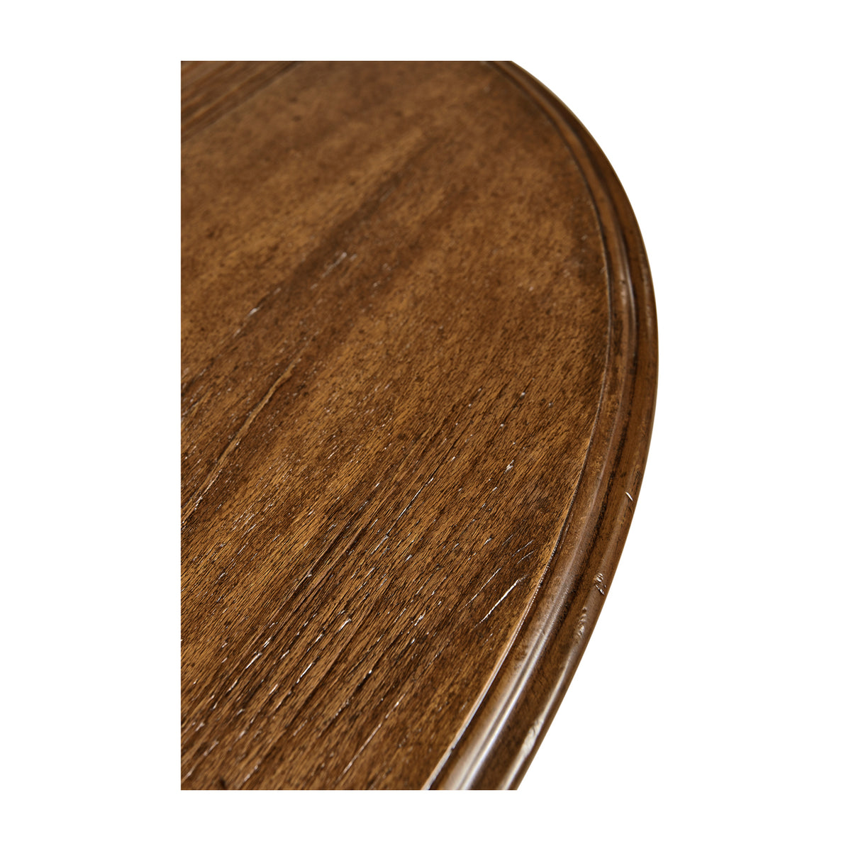 Country Walnut Demilune Console Table
