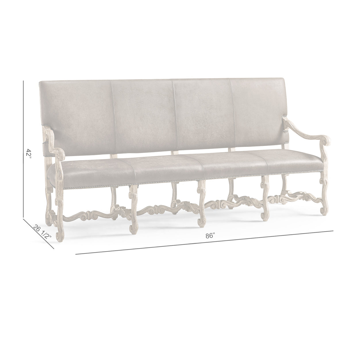 Sagehill Leather Banquette Bench