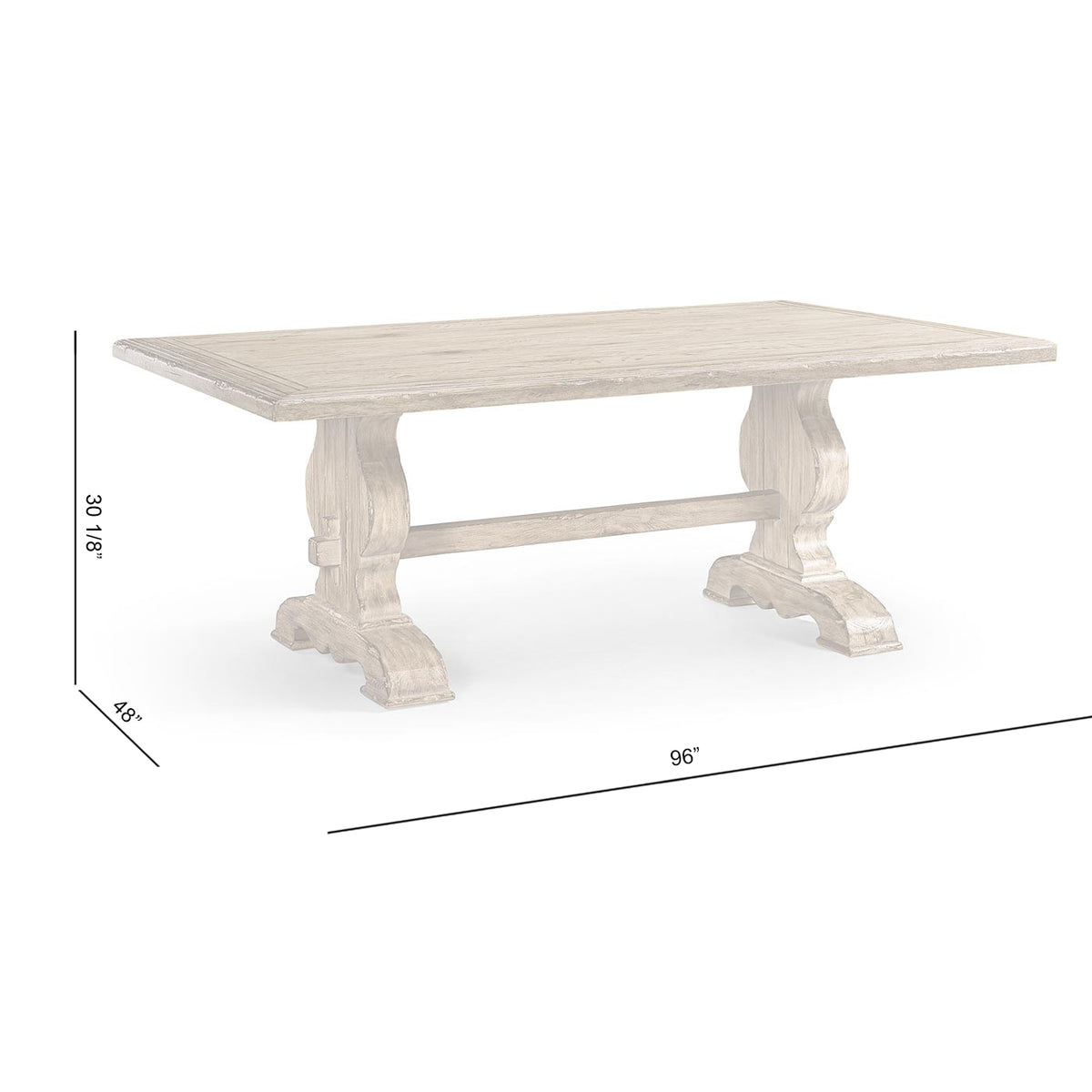 Sagehill Rectangular Trestle Table 96"