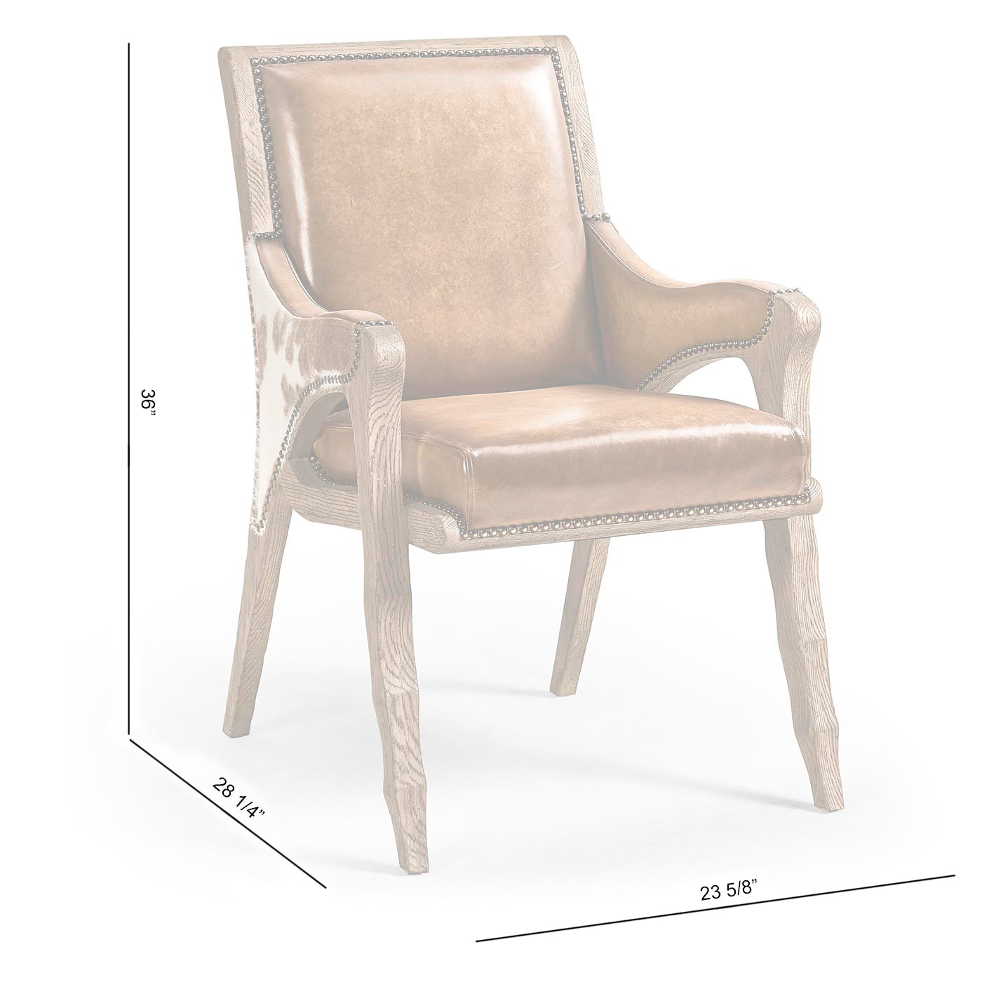 Echo Canyon Leather & Hide Arm Chair