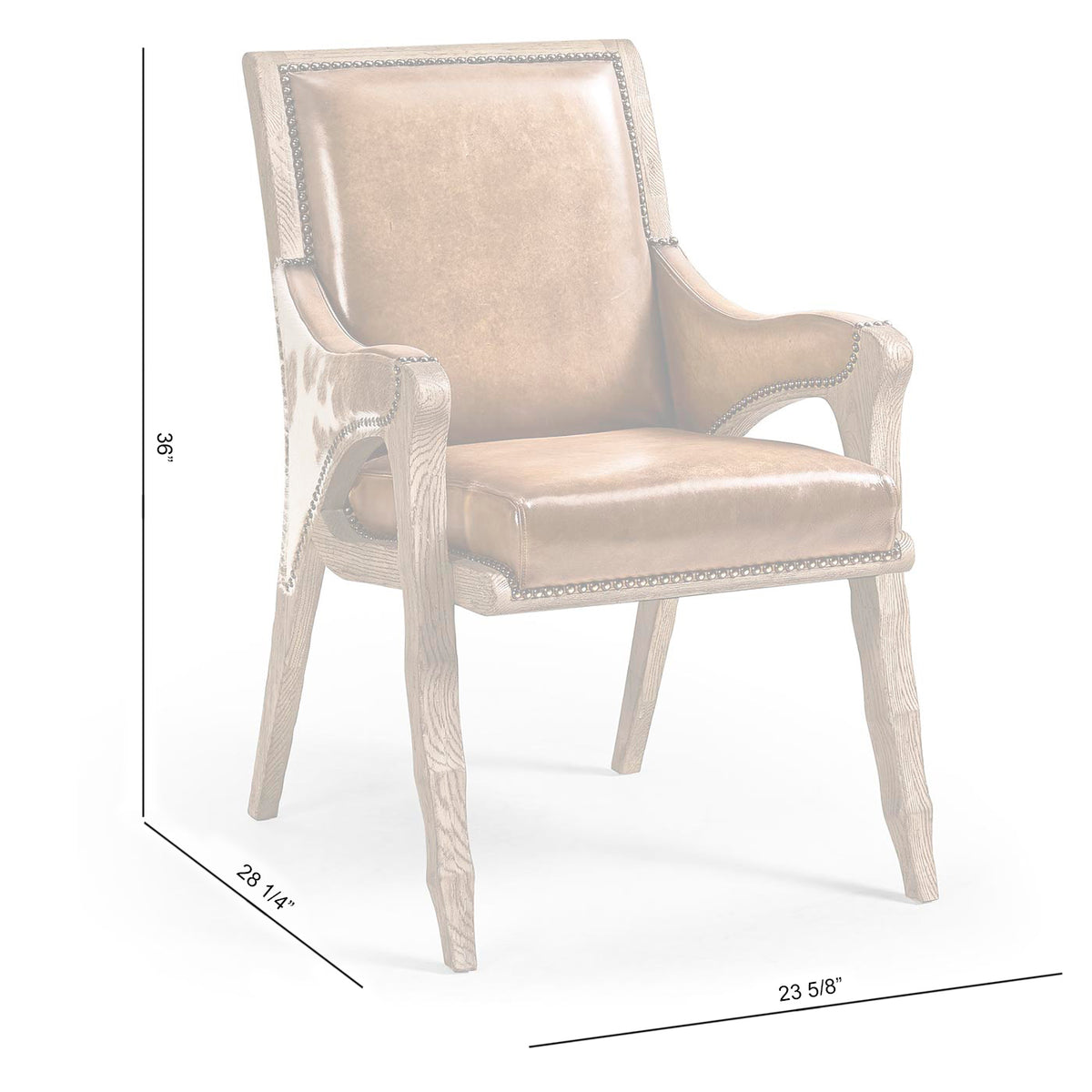 Echo Canyon Leather & Hide Arm Chair