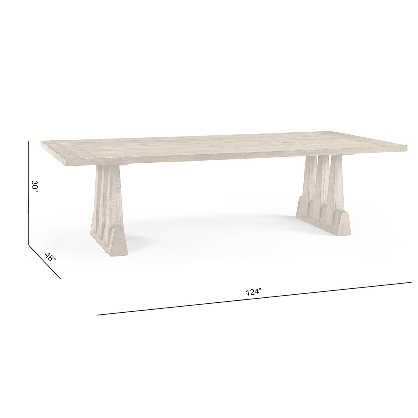 Echo Canyon Rectangular Dining Table 124"