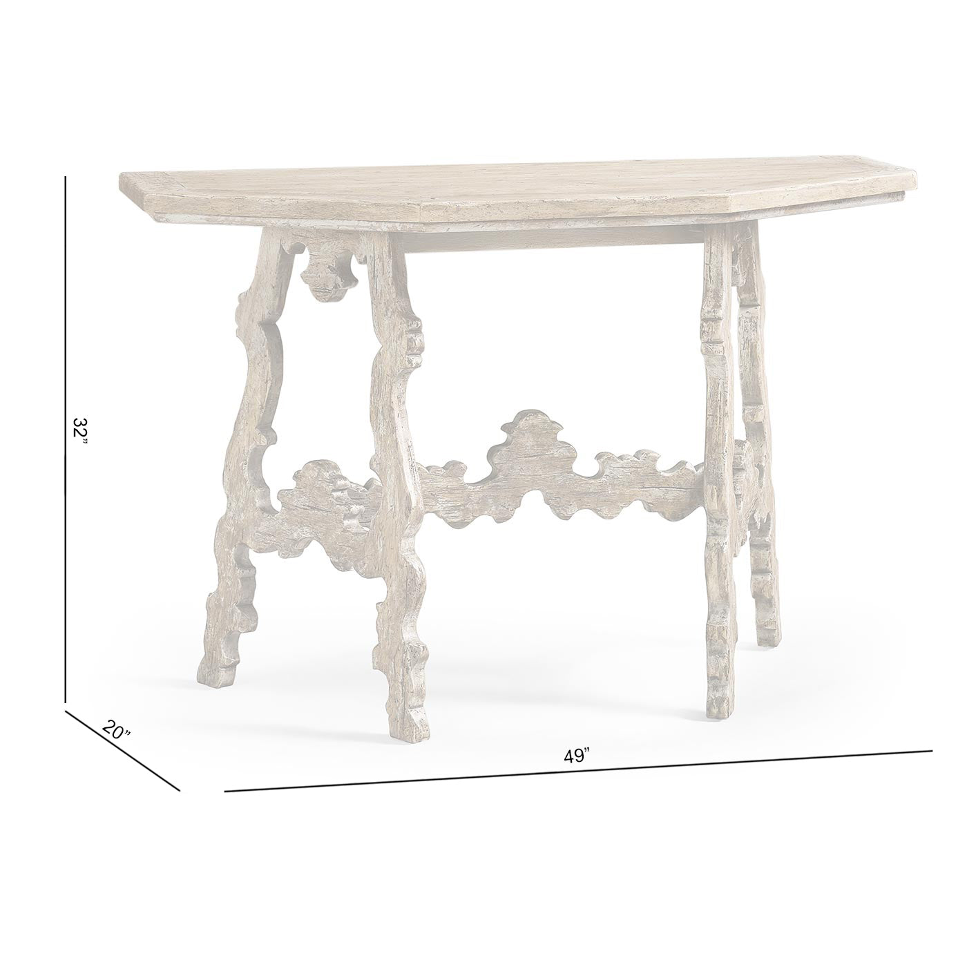 Caldera Curved Console Table