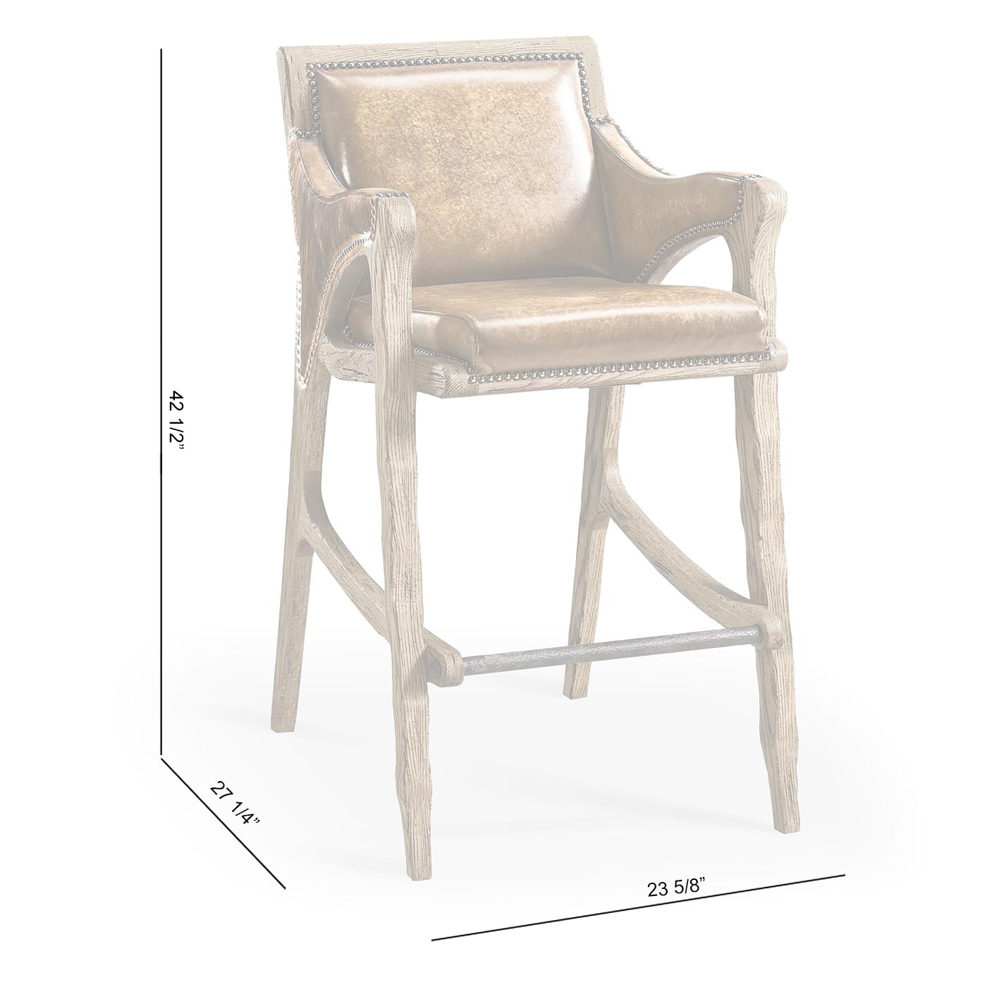 Echo Canyon Leather & Hide Bar Stool