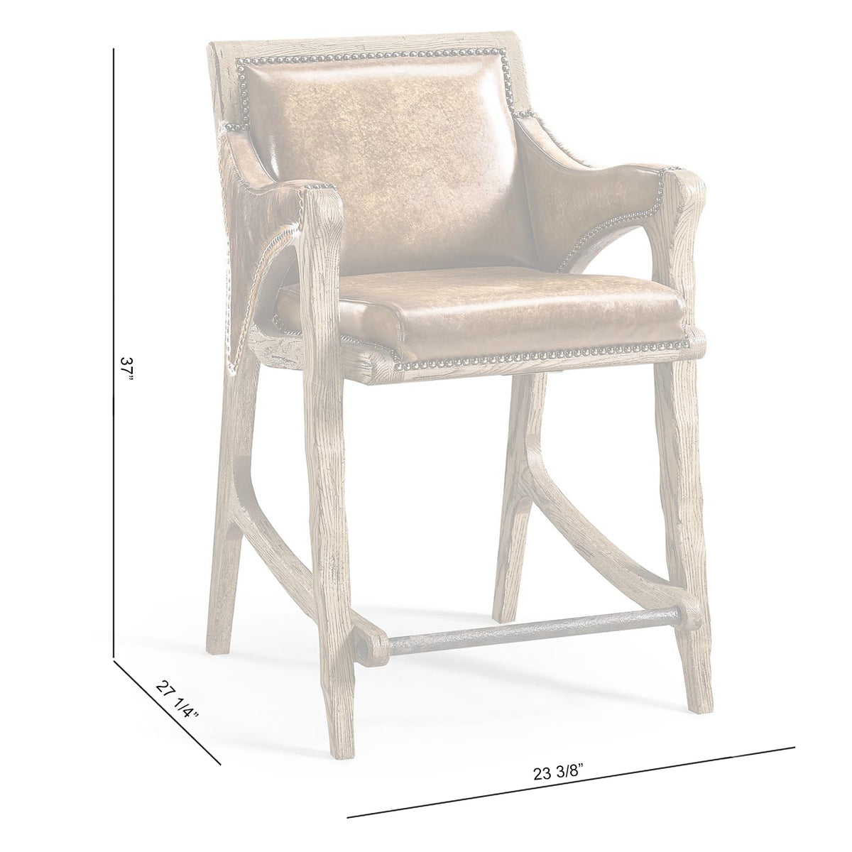 Echo Canyon Leather & Hide Counter Stool