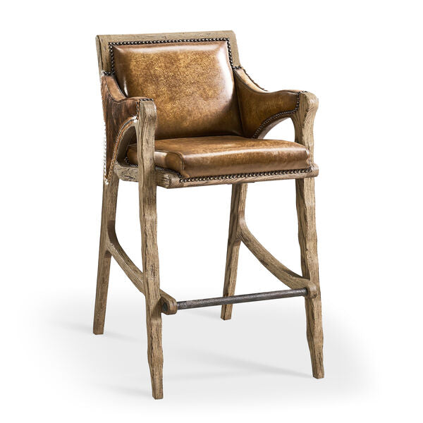 Echo Canyon Leather & Hide Bar Stool
