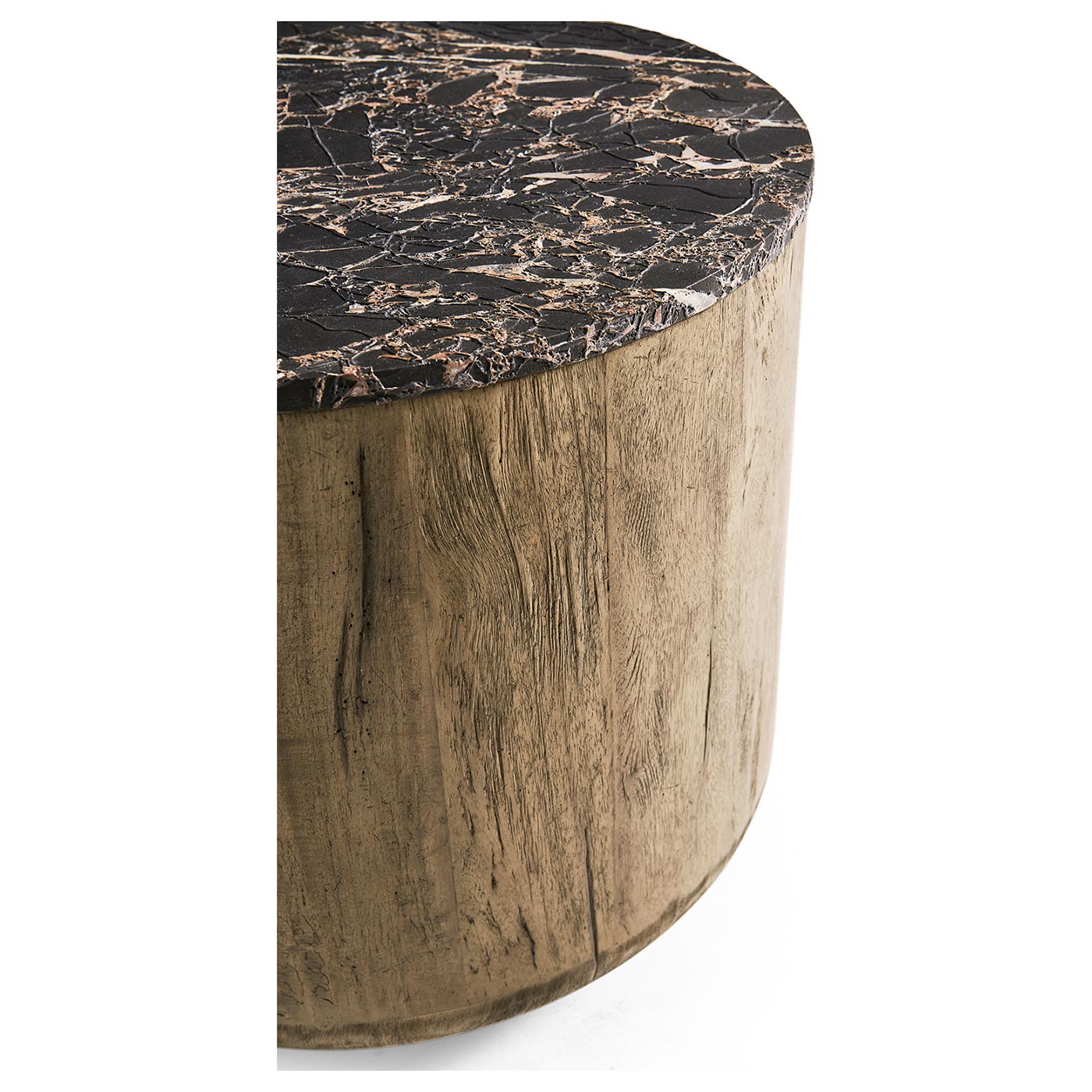 Stone Ridge Marble Round Side Table Light