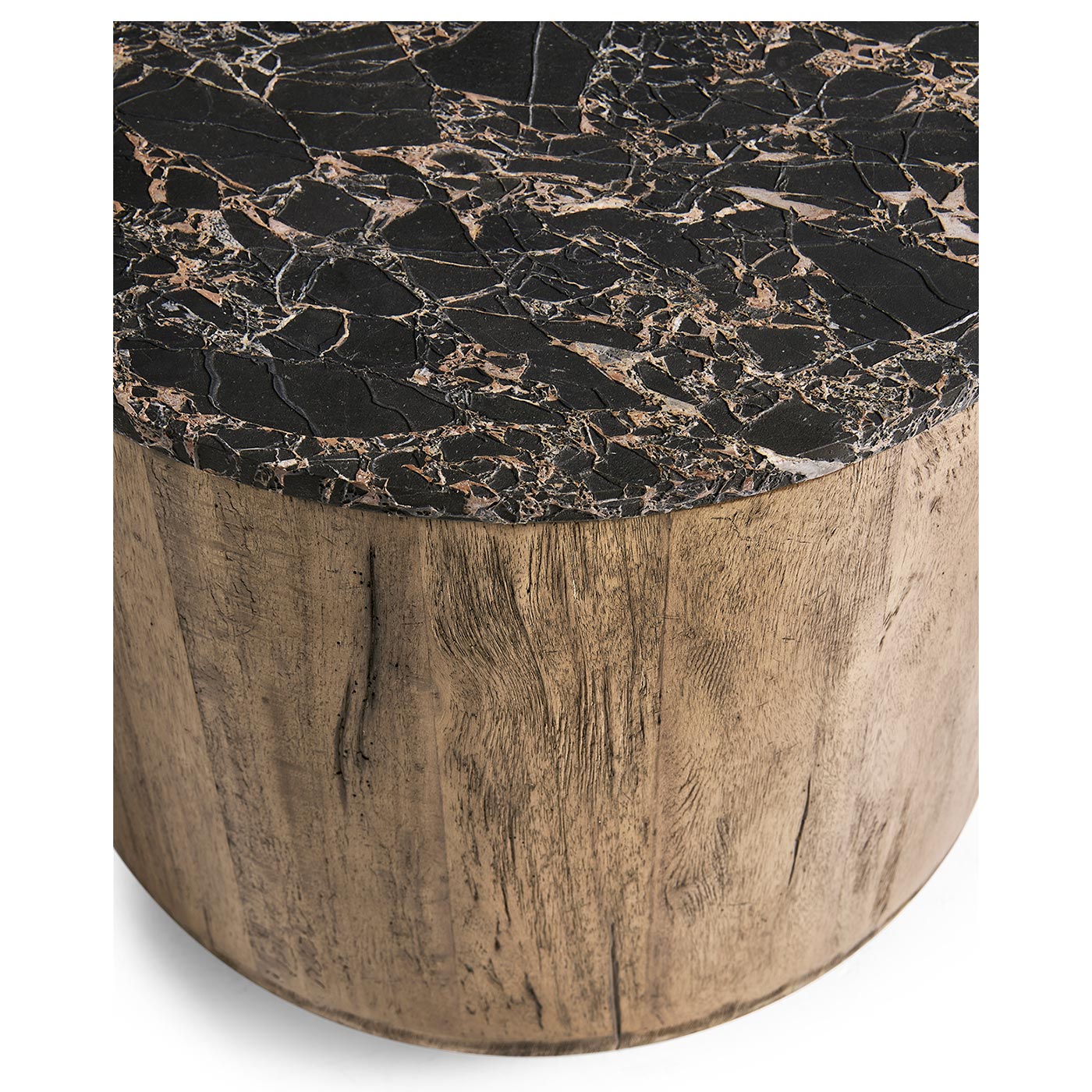 Stone Ridge Marble Round Side Table Light