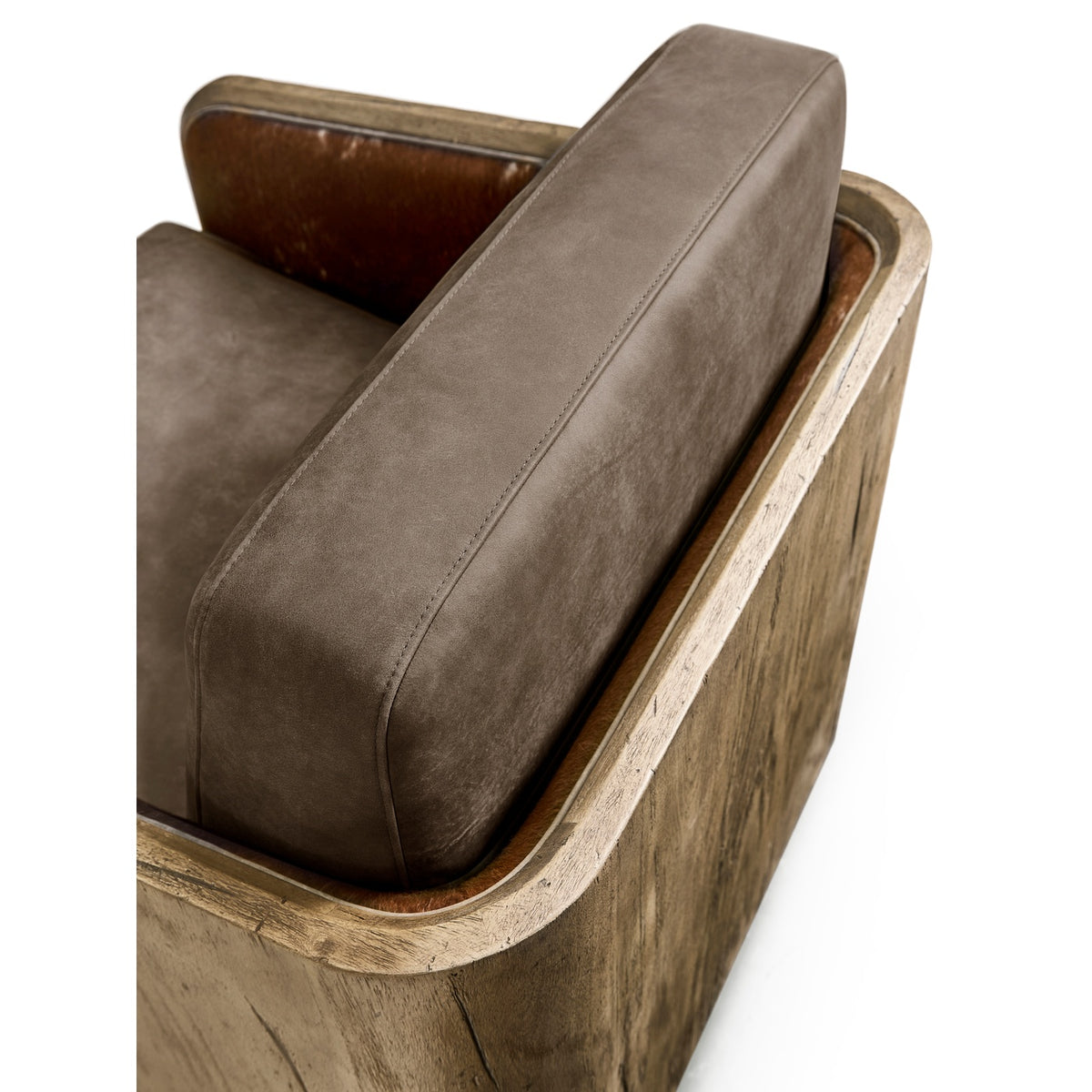 Stone Ridge Leather & Hide Swivel Occasional Chair Light