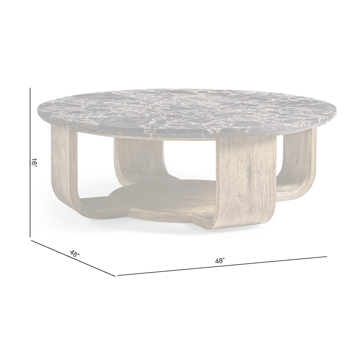 Stone Ridge Round Marble Cocktail Table Light