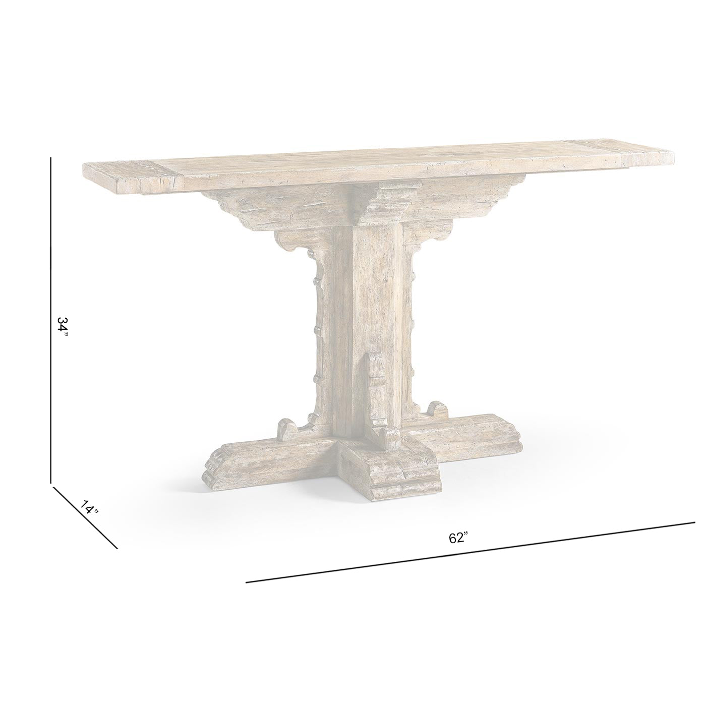 Caldera Pedestal-Base Console Table