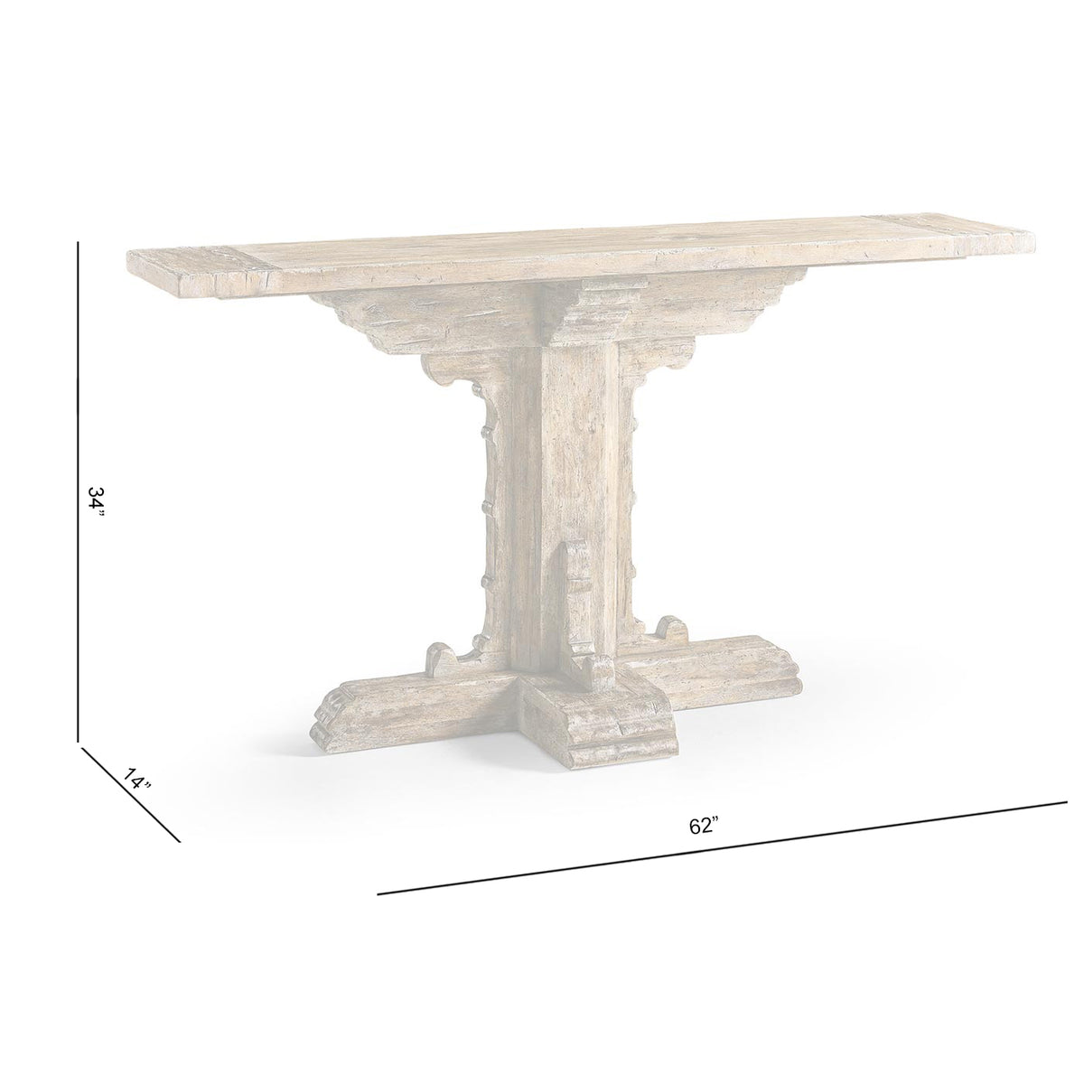 Caldera Pedestal-Base Console Table