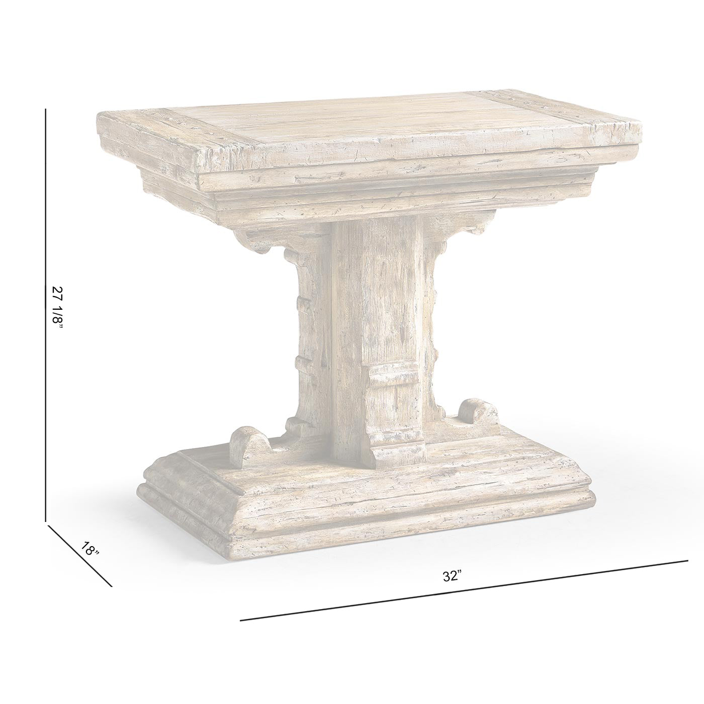 Caldera Pedestal-Base Side Table
