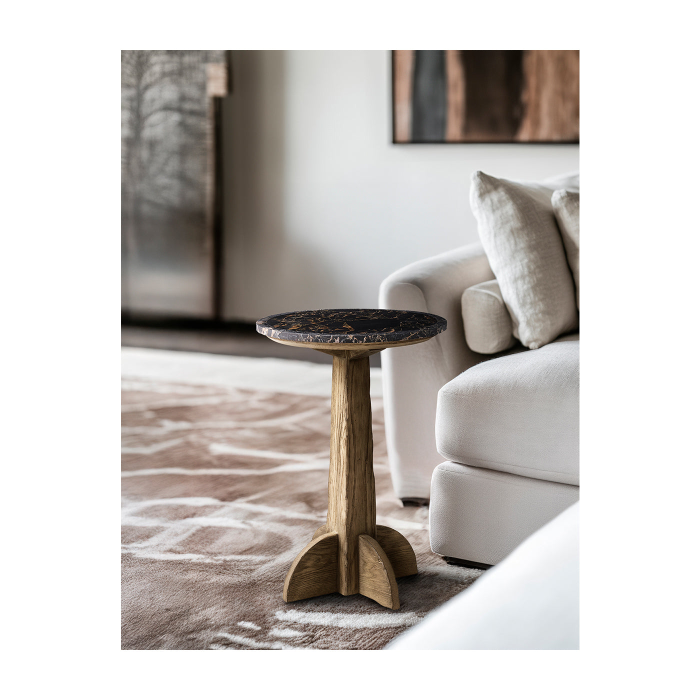 Echo Canyon Marble Side Table