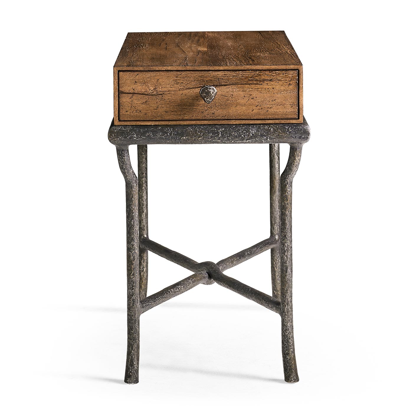 Forge Iron Storage Side Table