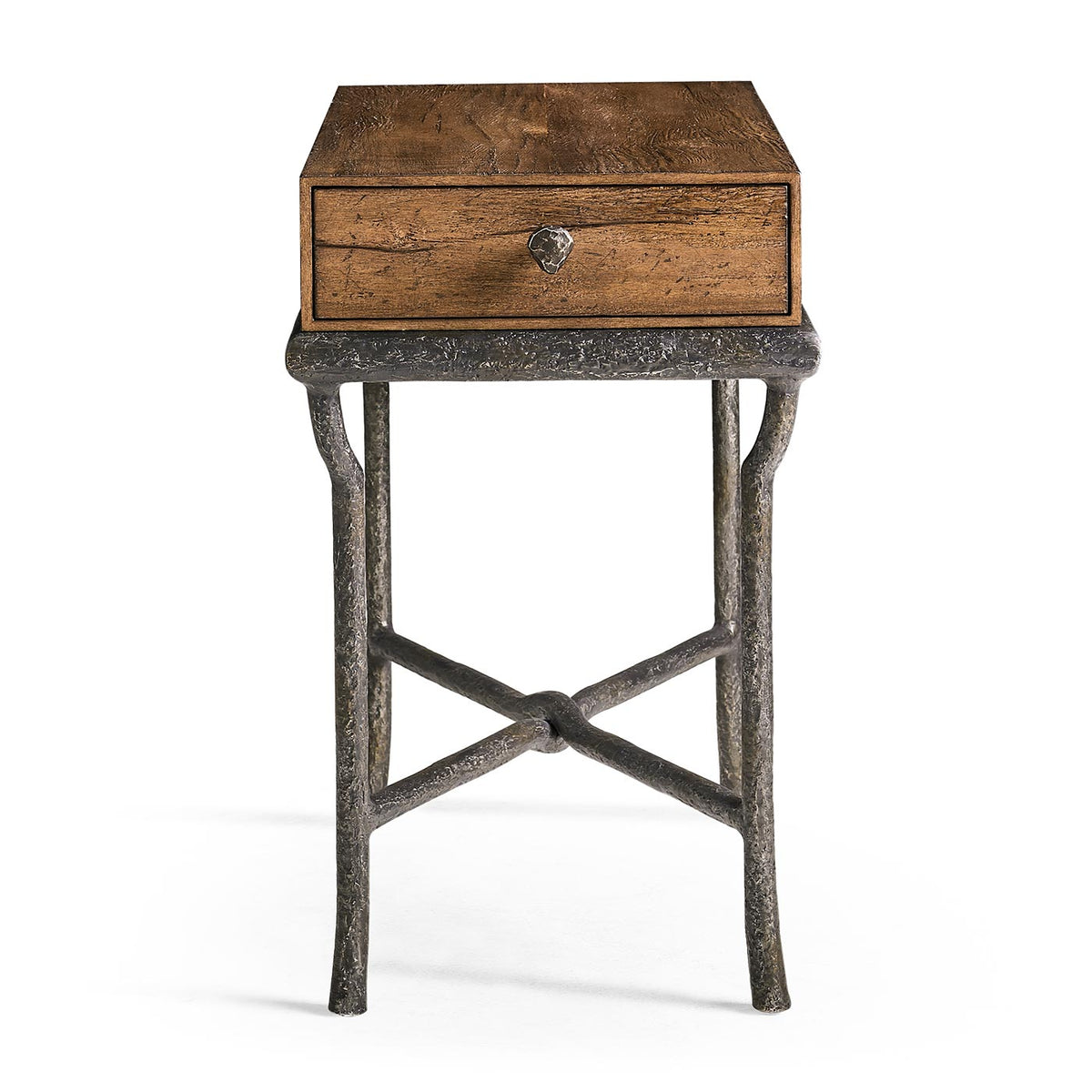 Forge Iron Storage Side Table
