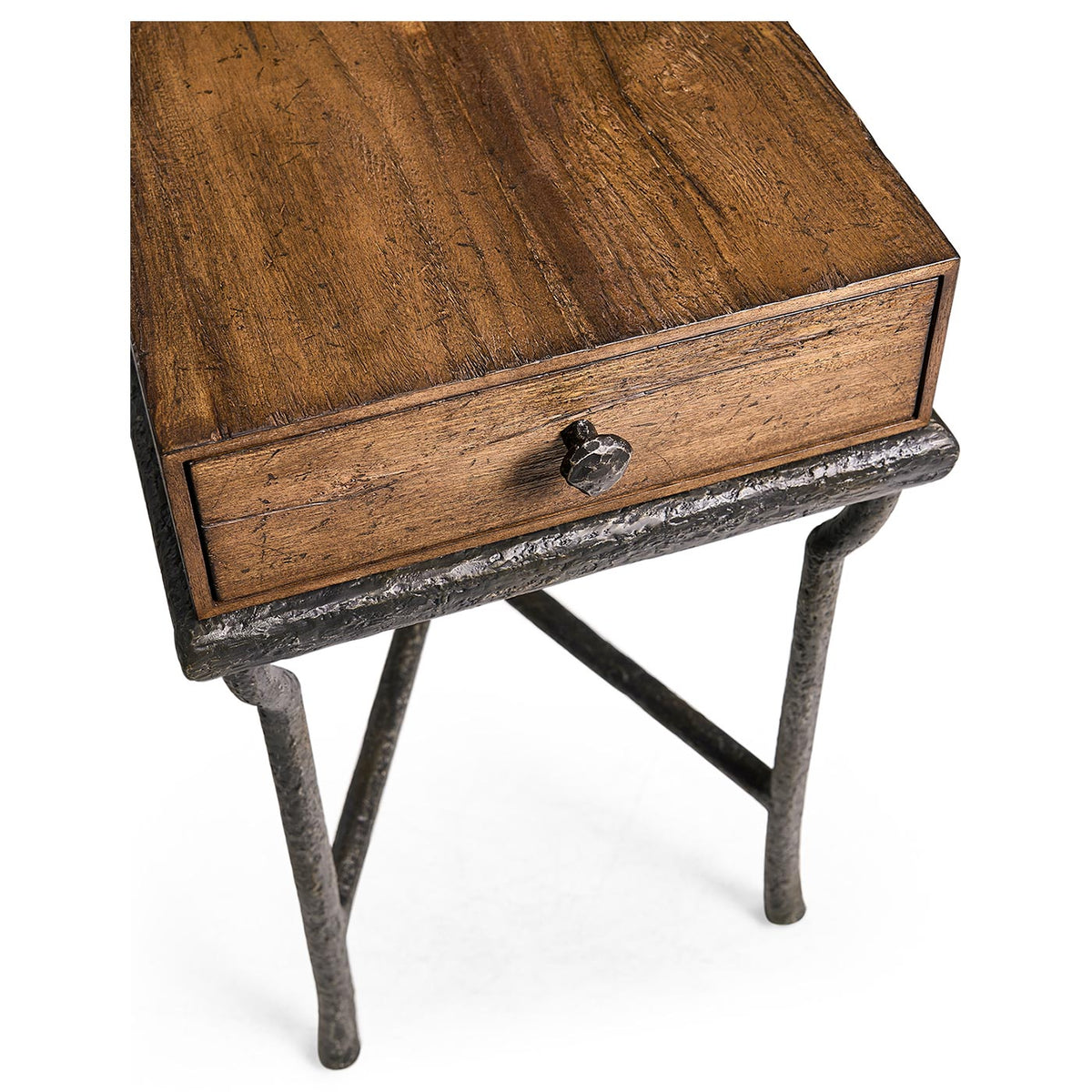 Forge Iron Storage Side Table
