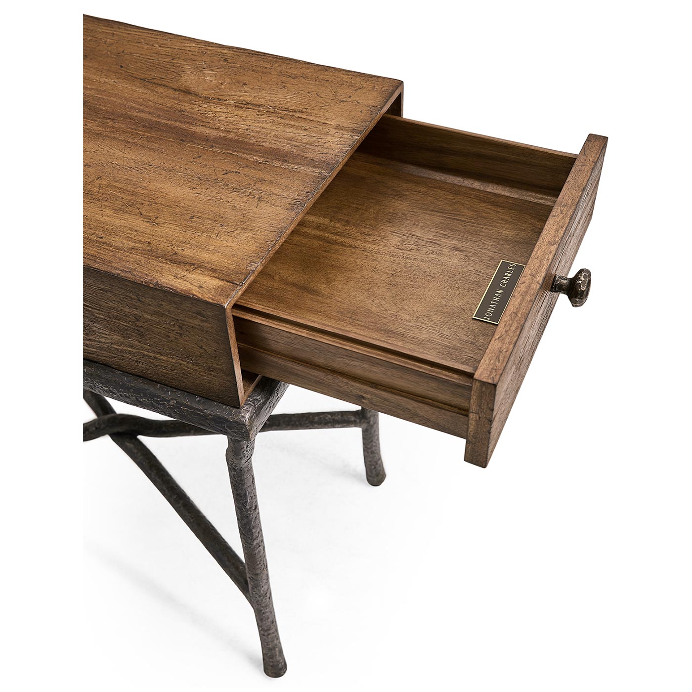 Forge Iron Storage Side Table