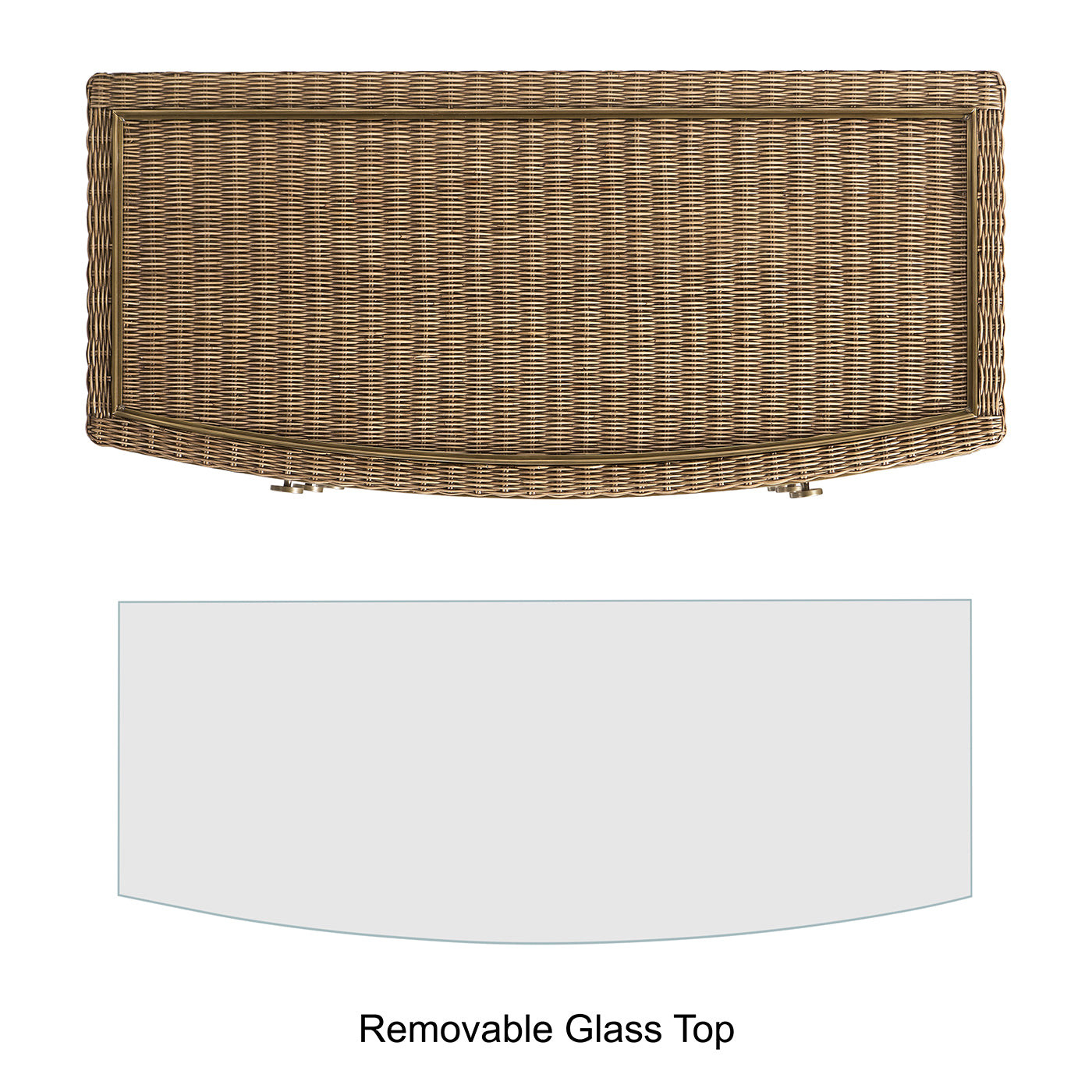 Palm Court Rattan Bow Front Chest