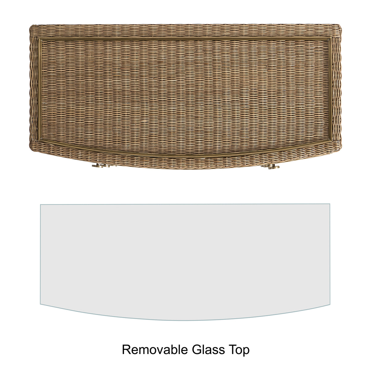 Palm Court Rattan Bow Front Chest