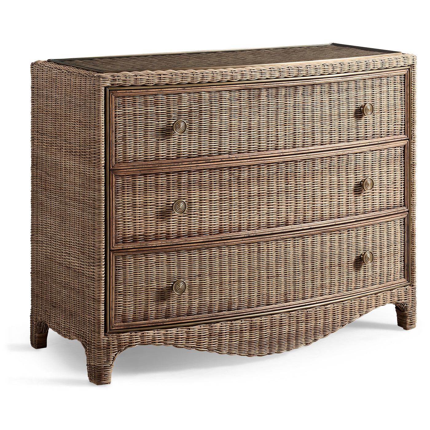 Palm Court Rattan Bow Front Chest